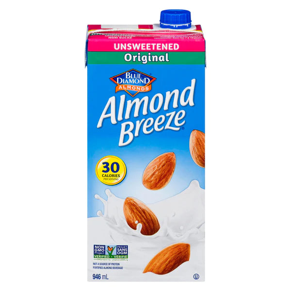 Almond Breeze Unsweetened Original, 946ML – Pure and Refreshing Unsweetened Milk