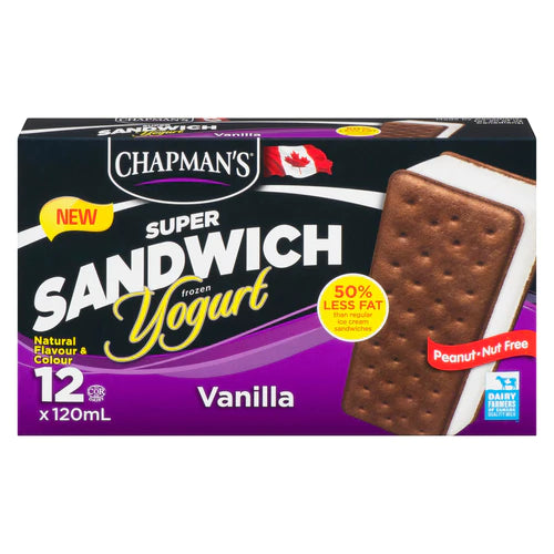 Chapman's Super Vanilla Yogurt Sandwich 120ML (12 sandwich's)